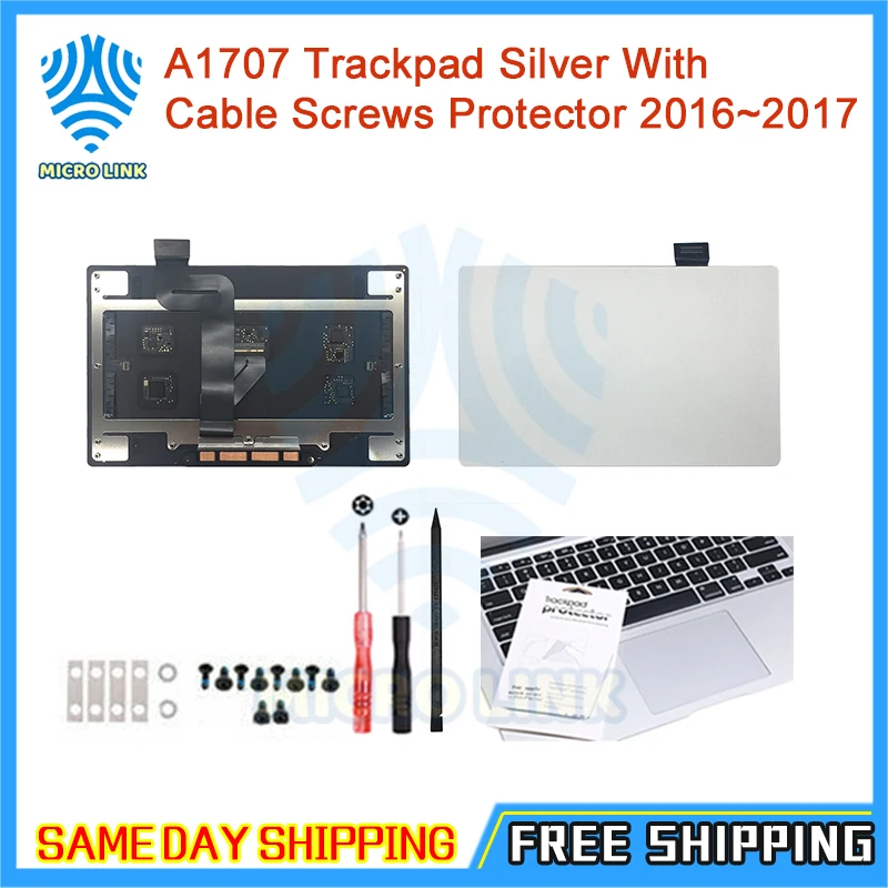 Новая Серебристая сенсорная панель для Macbook Pro Retina 15 дюймов A1707 Force трекпад конец