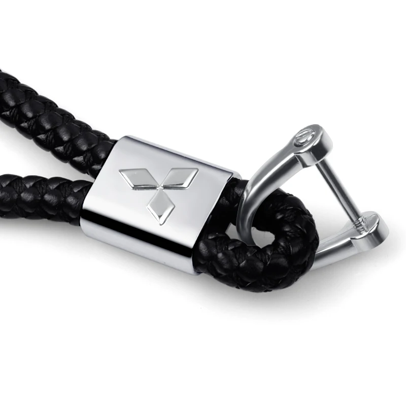 Автомобильный Стайлинг брелок 3D плетеная веревка металлическая модель для Mitsubishi