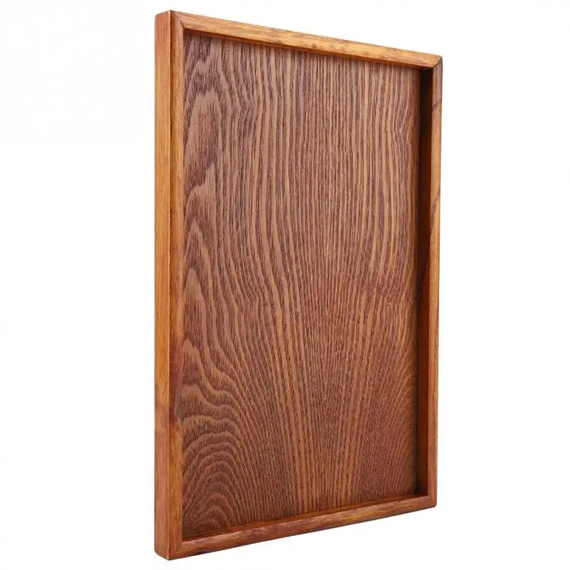 Прямоугольный деревянный поднос для чая сервировочный столик тарелка закусок