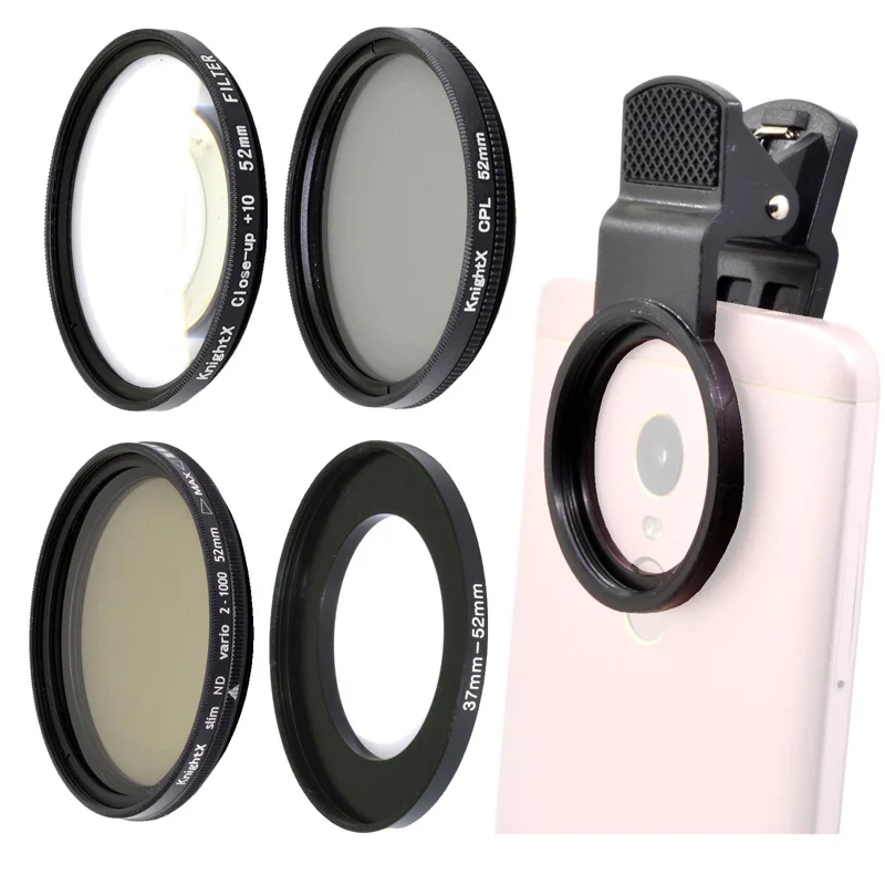

52MM polarized cpl Neutral Density ND phone filter Macro Lens kit Mobile Lenses