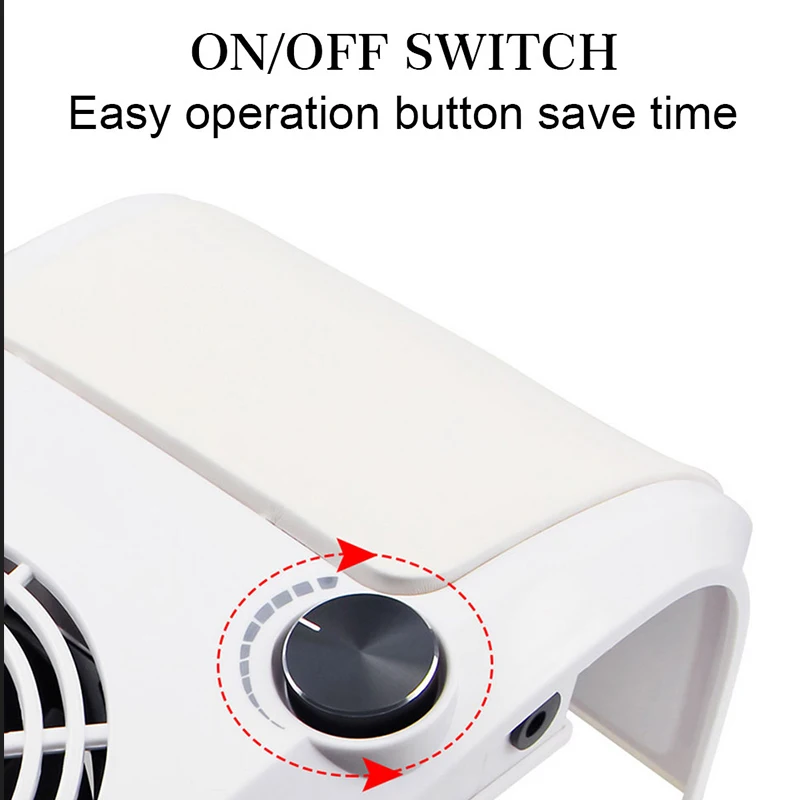 

60W Powerful Nail Dust Suction Collector Vacuum Cleaner Professional manicure machine with 2 Dust Bag Nail Art Salon Equipment