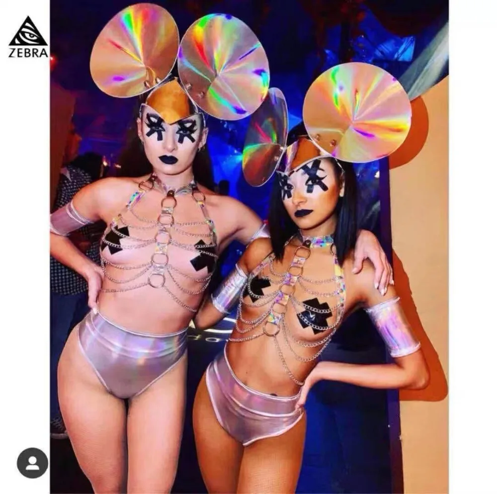 Рождественская головка Микки сексуальная лазерная фотография сценическое шоу