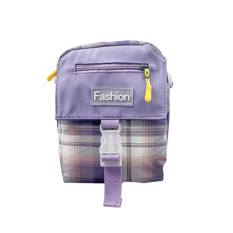 

Japanese Plaid Small Messenger Bag Canvas Female Handbags 2021 New Cute Girl Phone Bag Fashion Shoulder Crossbody Bags for Women