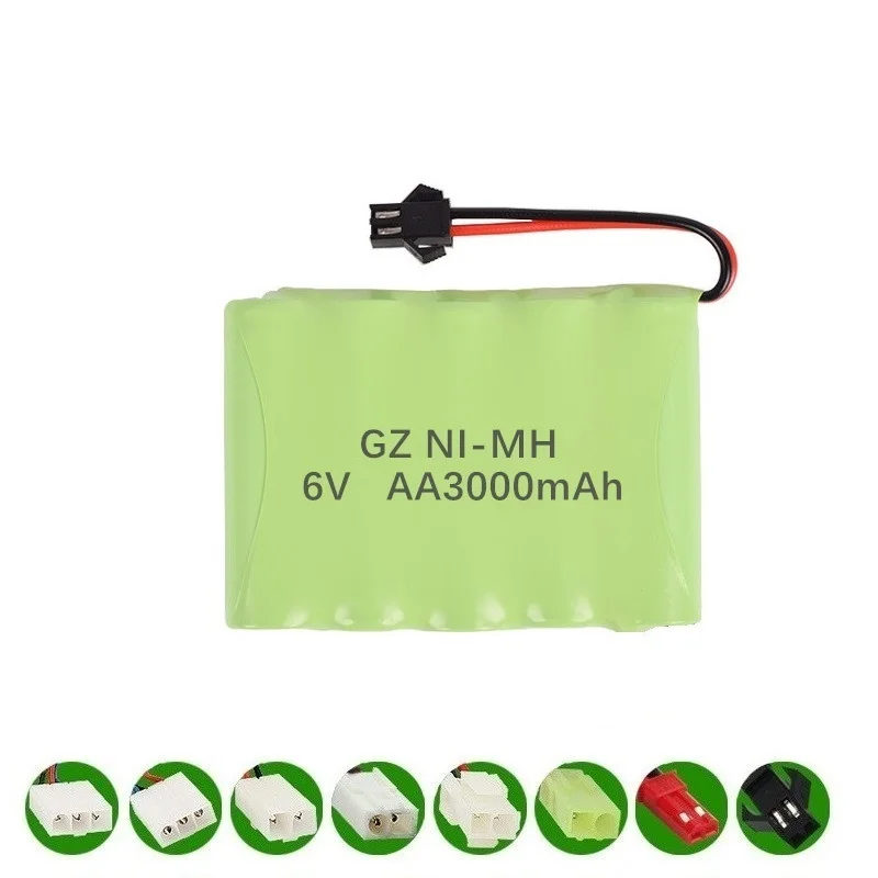 6v 3000mAh аккумулятор и зарядное устройство для радиоуправляемых автомобилей Роботы танки пистолетные лодки 6v NiMH Аккумулятор Aa 2400mah 6v перезаряжаемый аккумулятор