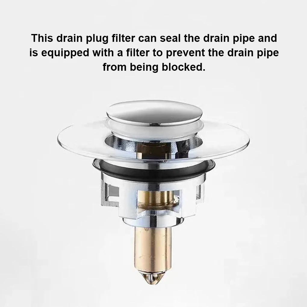 

BATHROOM Sink Faucet ACCESSORI DRAIN COVER Device Basin Bounce Core Pop-Up Drain Filter Hair Catcher Bath Stopper Strainer 1pcs