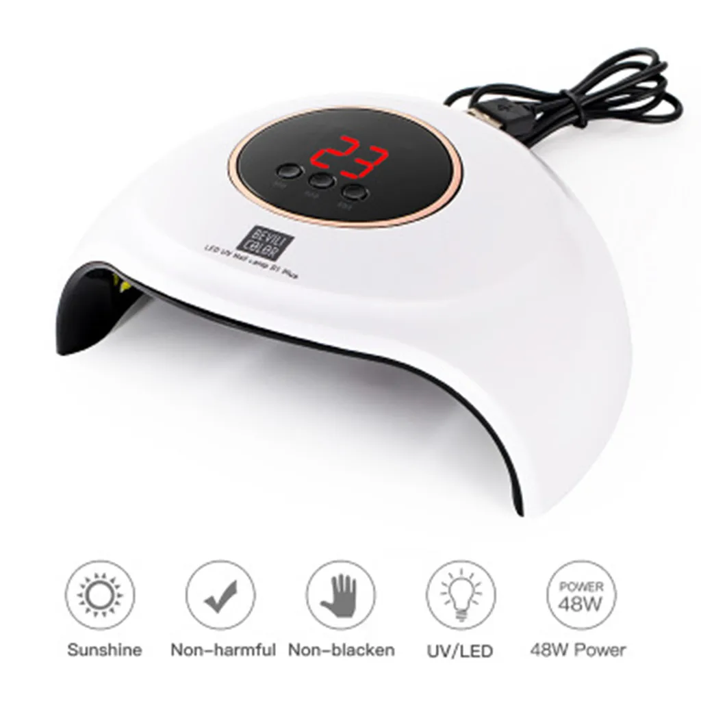 Светодиодный УФ сушильный светильник для ногтей 48 Вт ABS профессиональный уход за