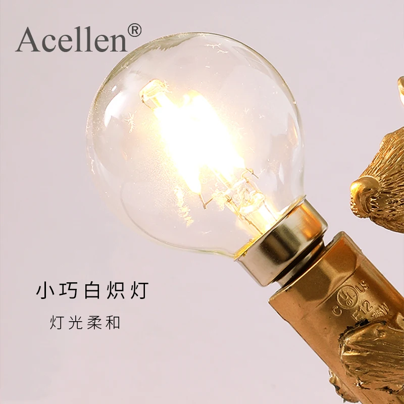 Смоляный стол с мышкой светодиодный светильник E12 настольные лампы для домашнего