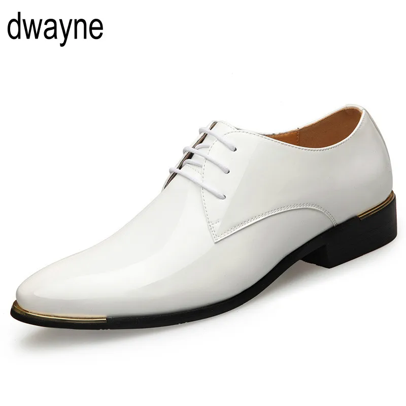 

big sizeluxury Brand Man Pointed Toe Dress shoes Classic Mens Patent Leather Black Wedding Shoes Oxford Formal Shoes tyh7