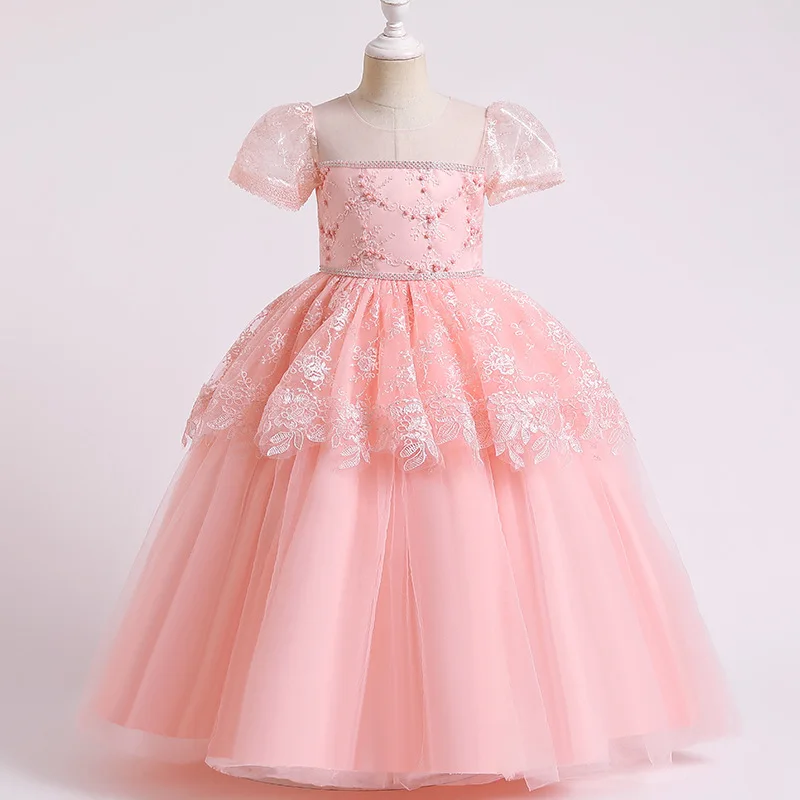 

Summer Teenager Pageant Flower Dress For Girls Children Clothing Evening Wedding Party Princess Dress Birthday Ball Gowns 8 10 Y