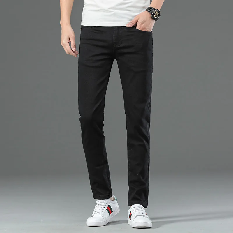 

2021 new young and middle-aged men's Korean fashion casual jeans pants men