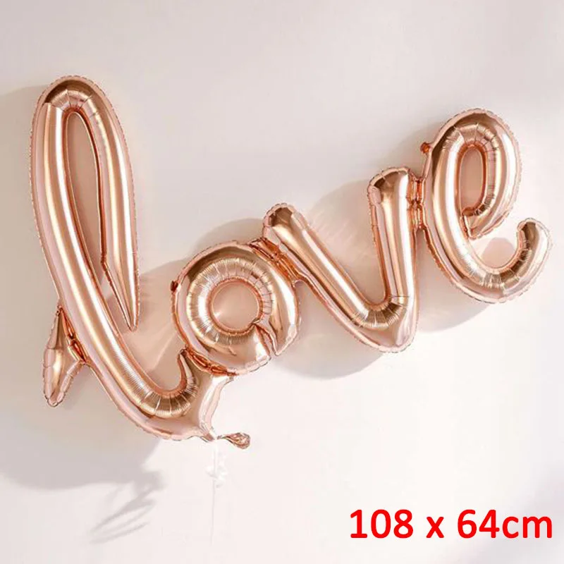 rose gold balloon Свадебные фото стенды реквизит только что замужние девичник день рождения фотобудка украшения аксессуары свадебный душ - Цвет: rose gold balloon