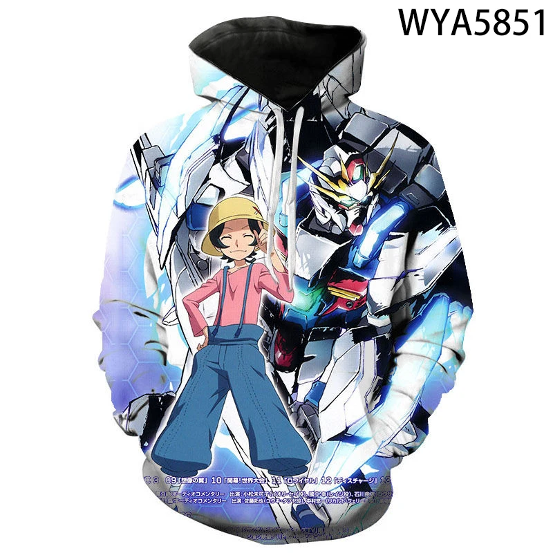 

2021 New Fashion Robot Anime 3D Print Hoodies Casual Cool Sweatshirts Men Women Children Fashion Pullover Boy Girl Kids Coat