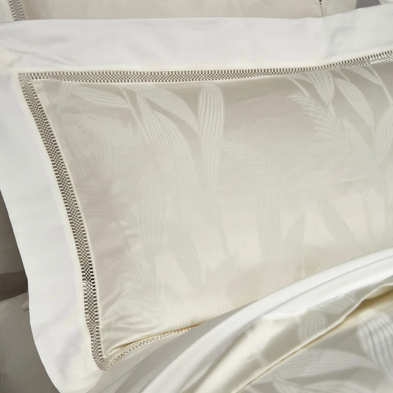 

Vintage Chic Jacquard Duvet Cover set Soft Egyptian Cotton Bedding set Comforter Cover Fitted sheet set 4Pcs Queen King size