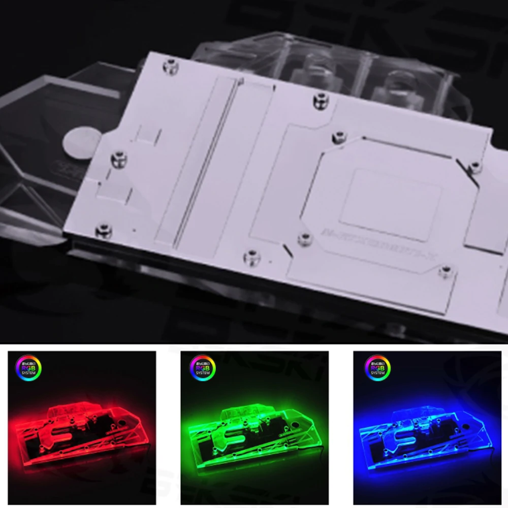 Эксклюзивный водяной блок Bykski с полным покрытием графического процессора