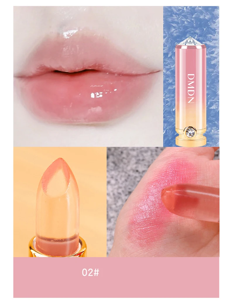 1Pc Crystal Jelly Lipstick Temperature Changing Color Moisturizer Lip Balm Long-Lasting Nourishment Non-stick Cup Lipgloss TSLM1 - купить по