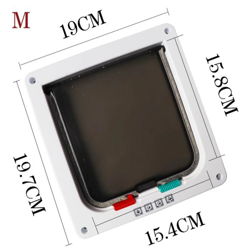 Дверь для кошек дверь домашних животных 4 ходовая с замком безопасности собак