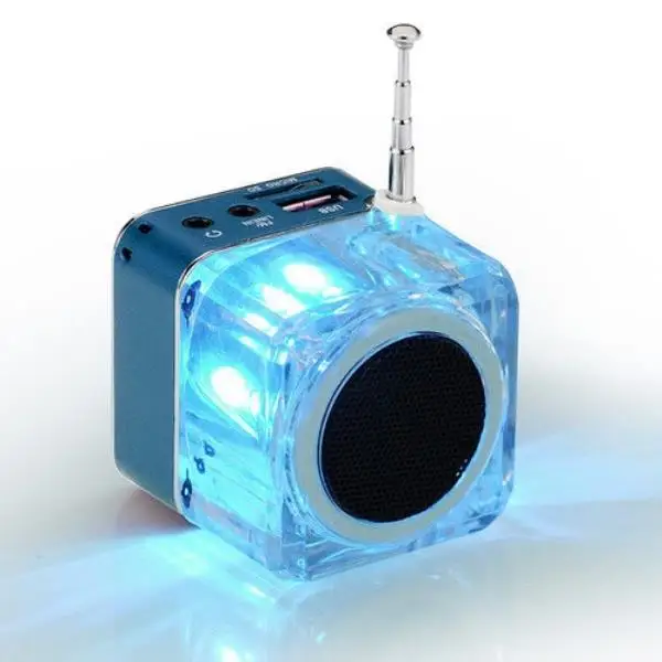Мини USB MicroSD карта fm-радио ЖК-дисплей динамик Музыка MP3-плеер новая мини алюминиевая вибрационная пленка громкий динамик 0930