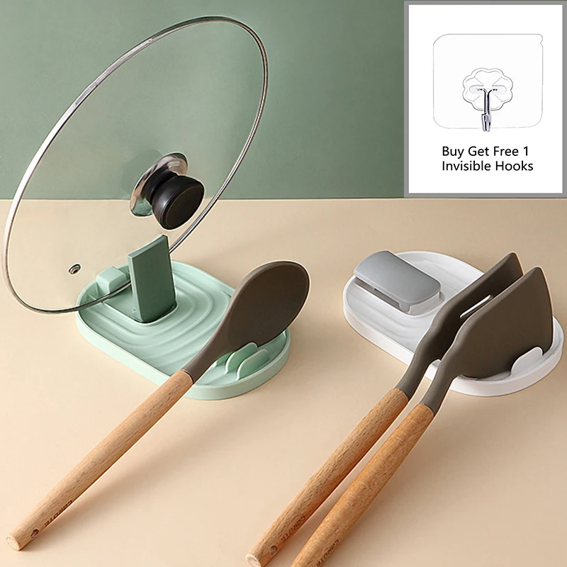 

Kitchen Utensils Holders Spoon Fork Spatula Rack Shelf Organizer Plastic Spoon Rest Chopsticks Holder