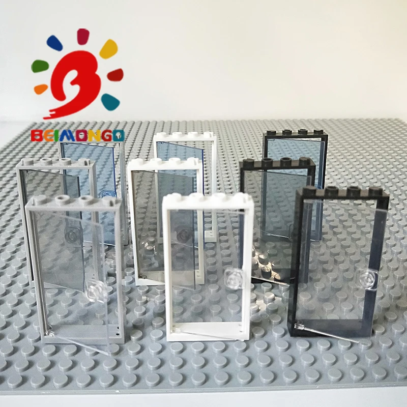Бесплатная доставка! BEIMONGO строительный блок MOC 30179 * рама 1x4x6 для двери стекло рамы