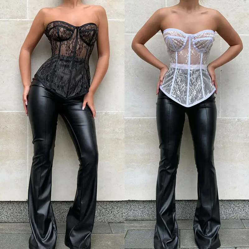 Женская кружевная блузка с открытыми плечами прозрачный сетчатый топ рубашка