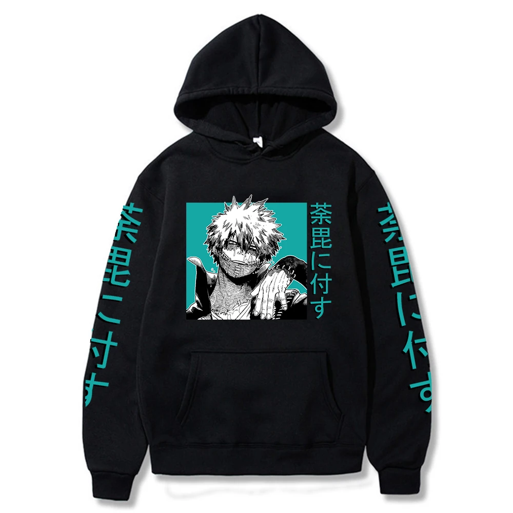 

Anime My Hero Academia Dabi Printed Hoodies Hooded Sweatshirts Cozy Tops Pullovers