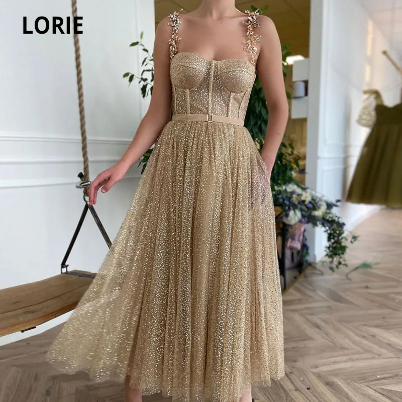 Lorie vestido de baile de ouro amor, 2021, brilhante, planador arábico, vestido de noite, cinto de comprimento de chá, festa de casamento para audação (0)