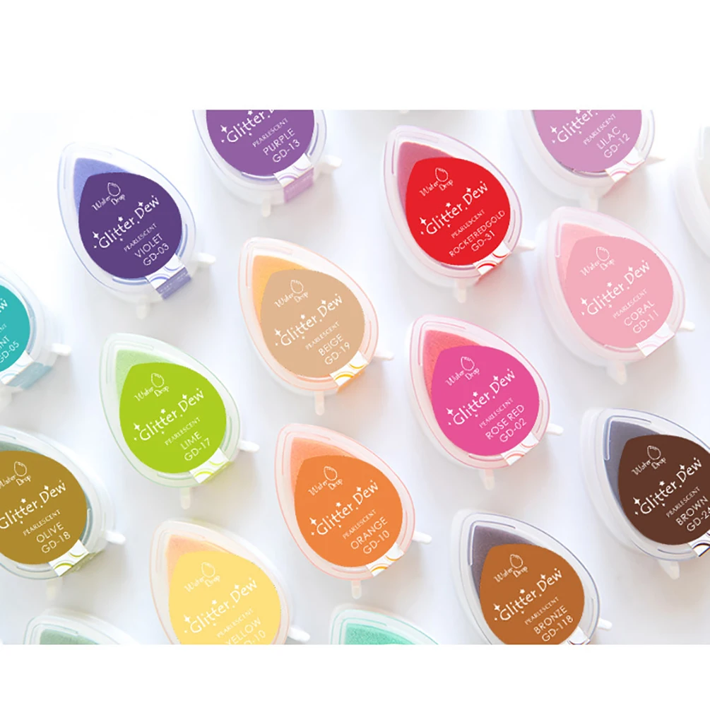 Чернильная подушка в форме капли 24 цвета чернильная Подушка на масляной основе