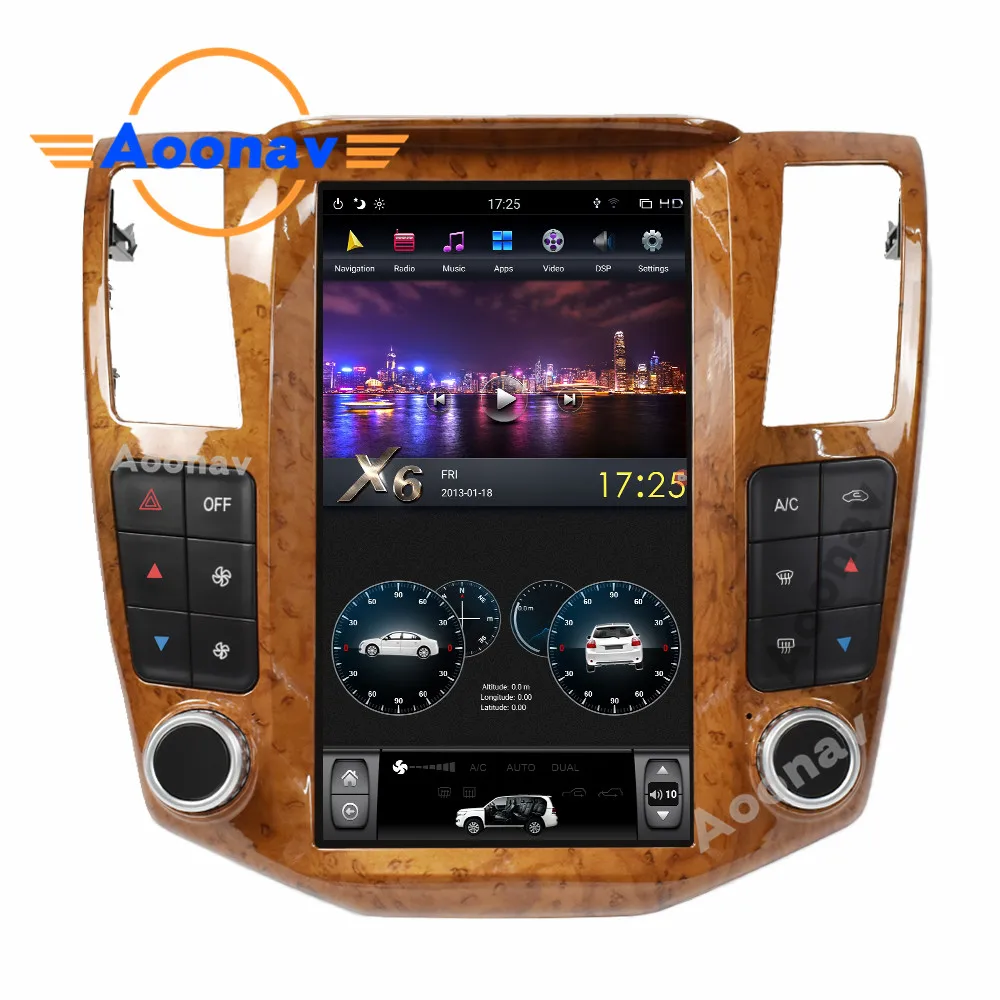 AOONAV 11 8 дюймовый Android 9 0 Автомобильный GPS навигатор для Lexus RX300 330 350 400h 04 08 DVD плеер с