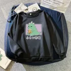 Толстовка Женский свитер женский модный Повседневный свитер с длинным рукавом и круглым вырезом с принтом свободные спортивные топы пуловер милые топы оверсайз