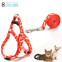 small dog cat leash adjustable vest collar puppy outdoor walking chihuahua terrier schnauzer traction rope para perros