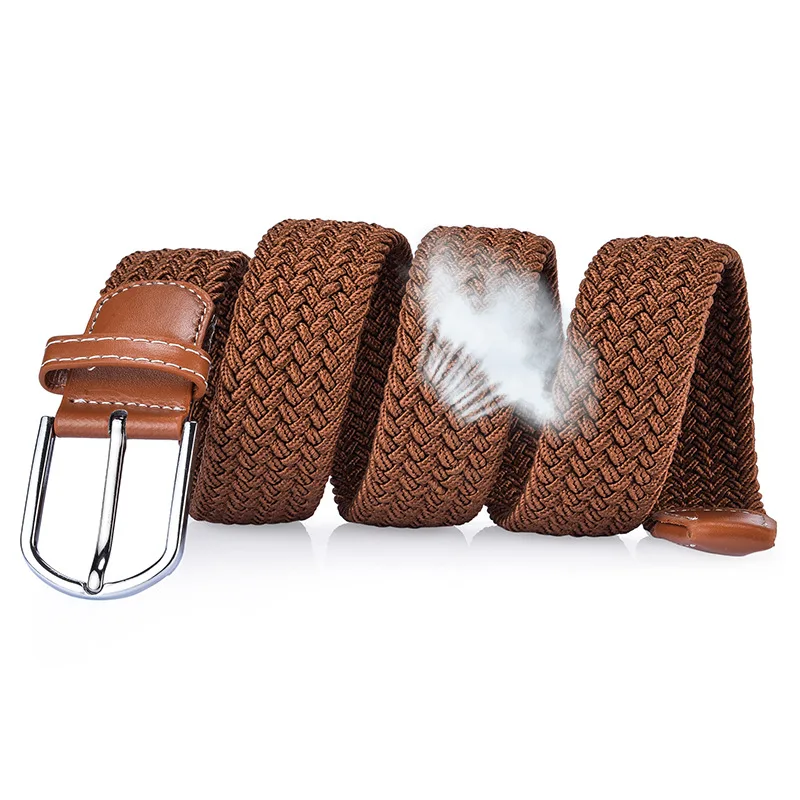 Эластичный пояс вязаный тканевый ремень украшение женский с пряжкой для женщин и