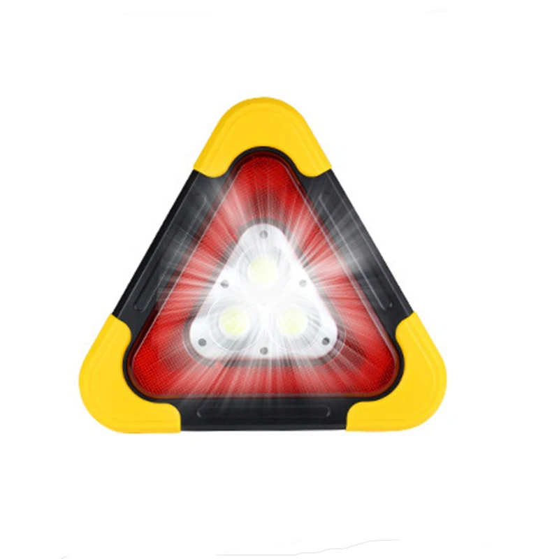 

Car Accsesories Emergency Tool Led Triangle Reflective Safe Hazard Auto Tripod Stop Sign 6400mah Battery Solar Light Reflector