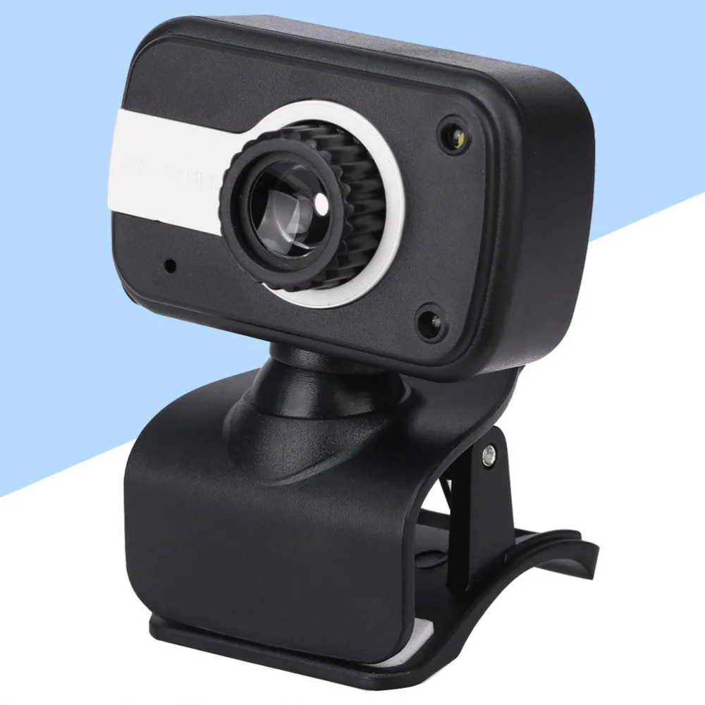 

480P High-Definition Clip Camera Digital Video Webcamera V3 Webcam with Microphone for Computer Desktop Laptop (Black Blue)