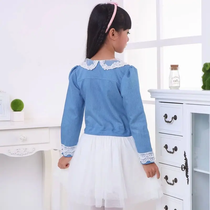 Вечернее платье с длинным рукавом для маленьких девочек От 3 до 6 лет голубое