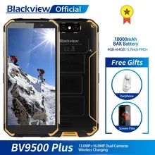 Blackview BV9500 Plus Octa Core Smartphone 10000mAh IP68 Waterproof 5.7inch FHD 4GB + 64GB Android 4G Mobile phone