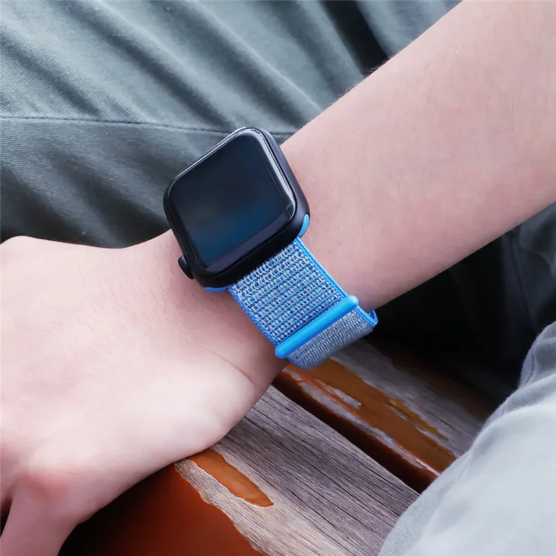 Ремешок для apple watch band sport loop apple watch 5 4 3 band 44 мм 40 мм iwatch 5 4 42 мм 38 мм correa нейлоновый браслет pulseira nato