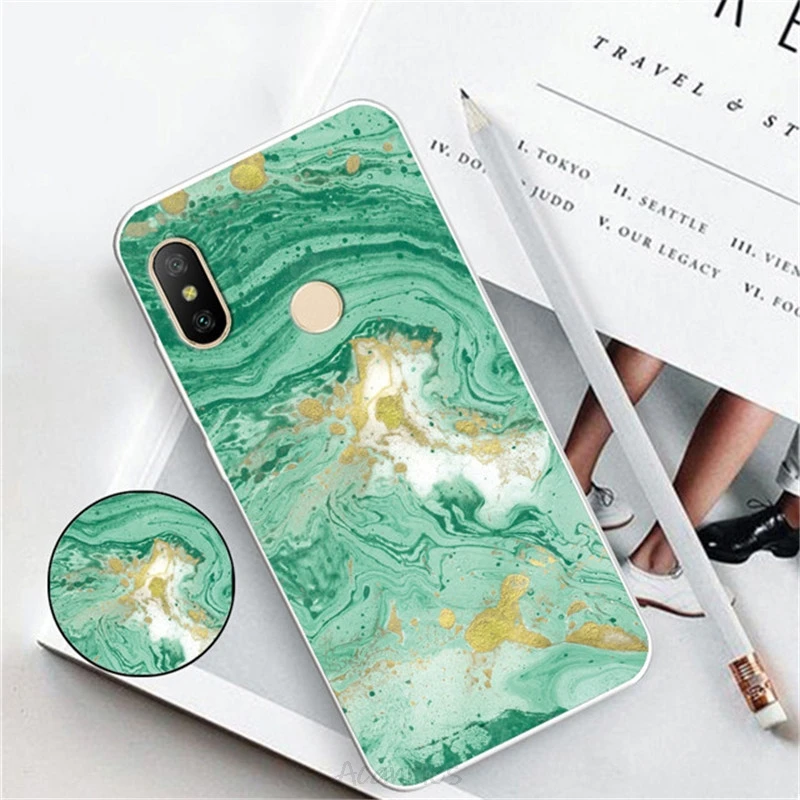 Роскошный Мраморный чехол для xiaomi redmi note 6 pro 6pro 7a 6a mi a2 lite a2lite подставка-держатель