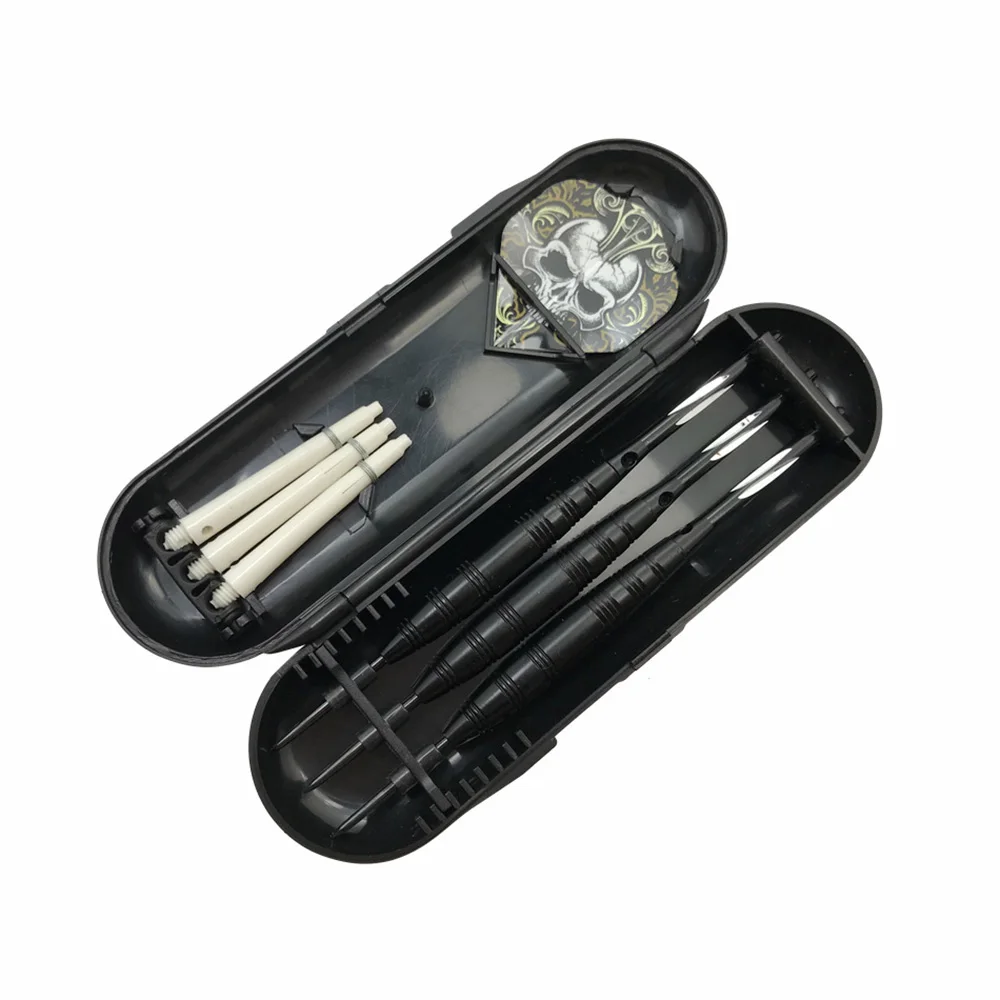 

3Pcs 23g Professional Dart Steel Tip Black Plated Iron Barrel Aluminum Shaft Skull PET Flight Competition Training Dart