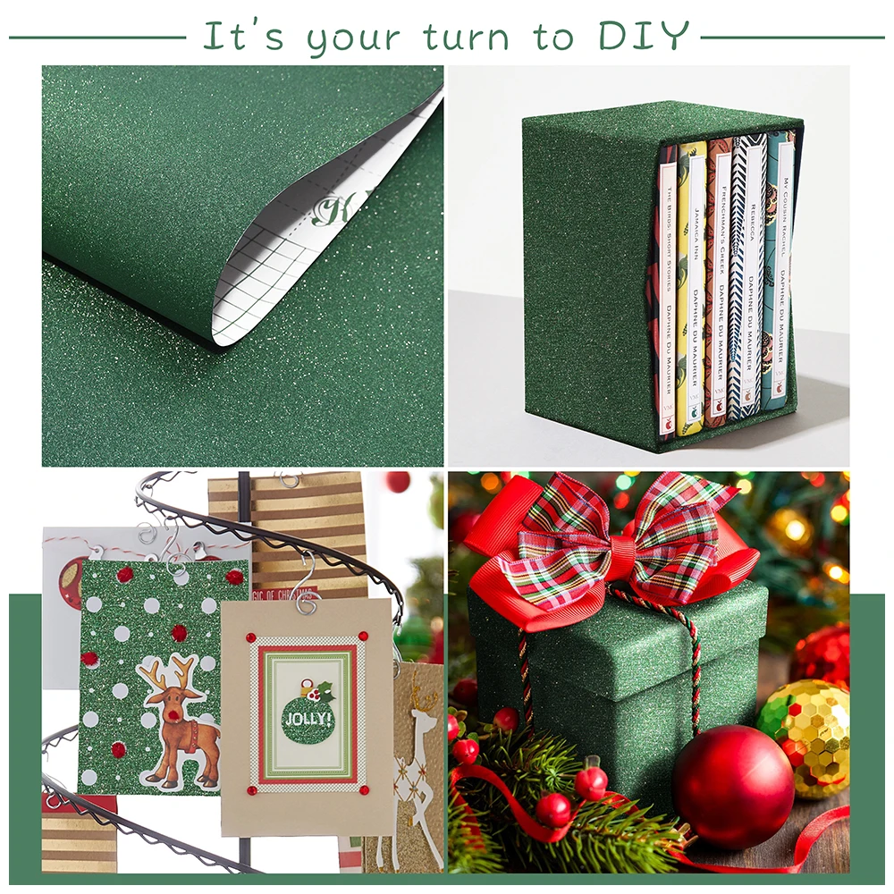 HaokHome зеленый блестящий глиттер обои виниловые блестящие самоклеющиеся дизайн