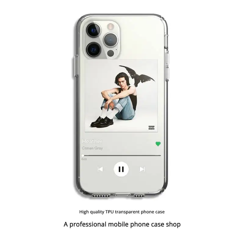 

Music Player Transparent Soft Phone Case Clear Cover For Iphone 5 6 7 8 11 12 Plus XR X XS SE2020 11/12PRO Max Transparent Case