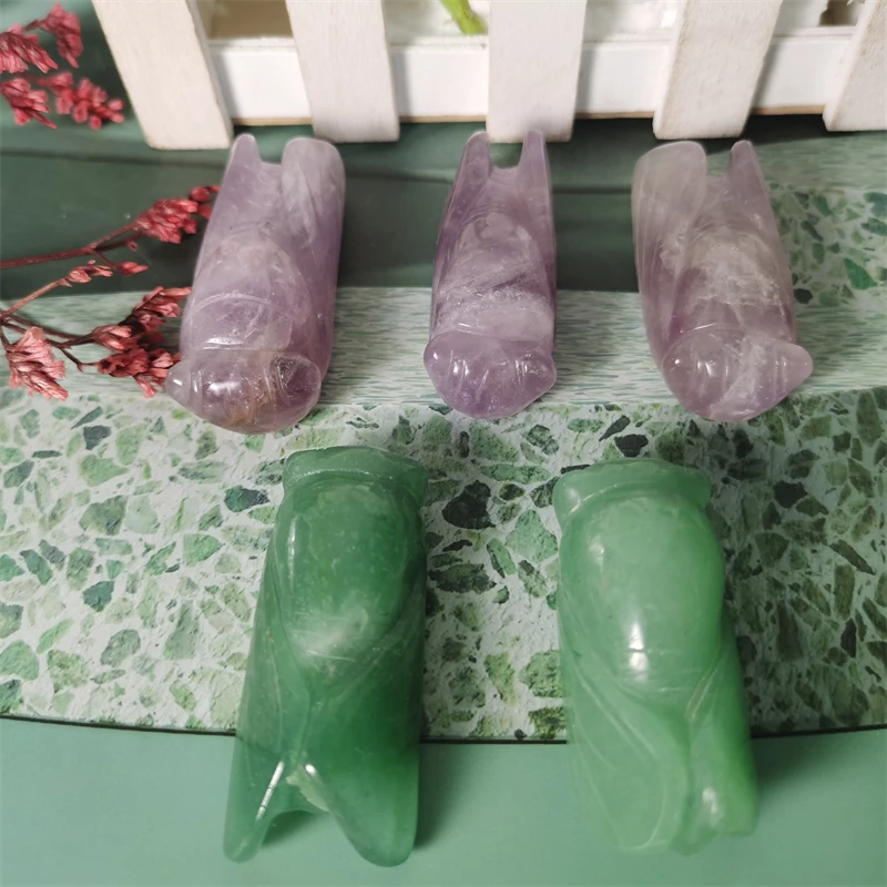 Натуральный кристалл ручная скульптура моделирование реалистичный зеленый