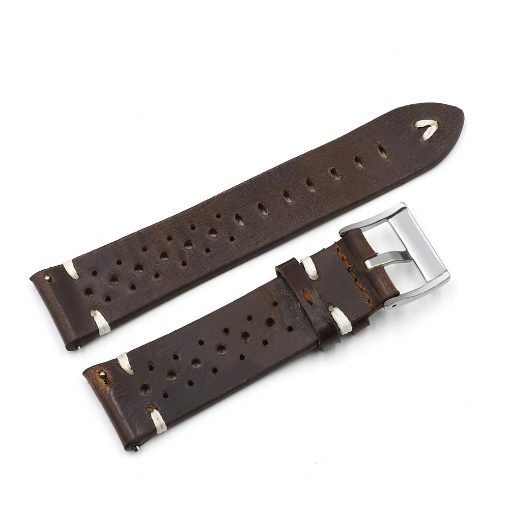 Винтажный кожаный ремешок ручной работы аксессуары для часов браслет 18 мм 20 22 24