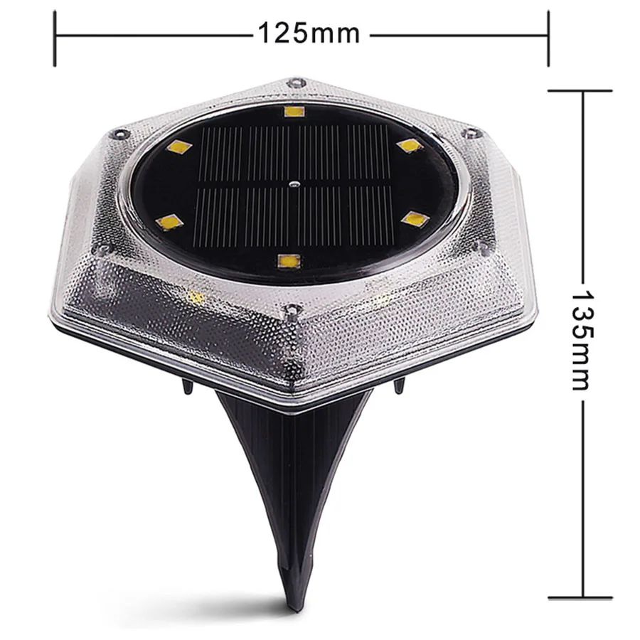 

Solar Deck Lights Outdoor Solar Ground Lights RGB Color Waterproof Landscape Disk Lights For Dock Garden Ground Stair Driveway