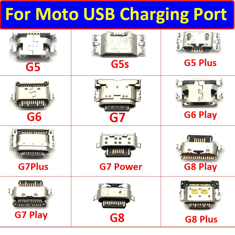 

10 шт., разъём для зарядки с USB-портом типа C, разъем для передачи данных, задний разъем для Moto G3 G9 G4 G5 G5S G5S G6 G7 G8 Plus Play Power