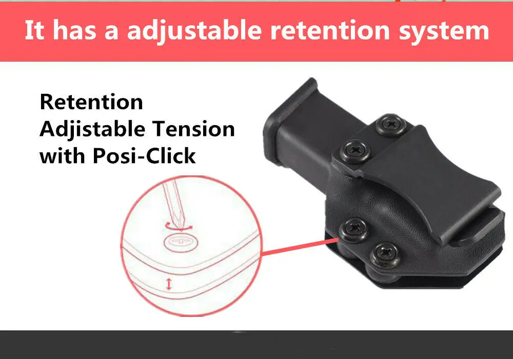 Журнал Iwb Kydex кобура магнитный переносчик держатель для Glock 17 19 22 23 26 27 31 32 43 внутри