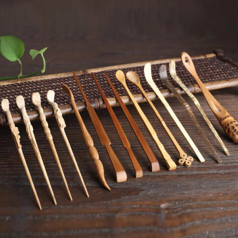 

10pcs Natural Handmade Bamboo Tea Leaf Matcha Sticks Spoon Teaware Tea Ceremony Accessories