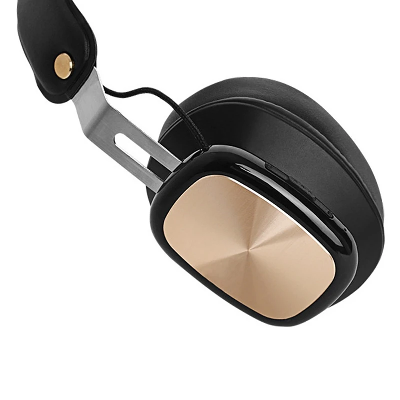 Head Mounted Wireless Bluetooth Headset Card Sports Music Soft Protein Ear Cushions for iPhone Home Office Gold | Электроника