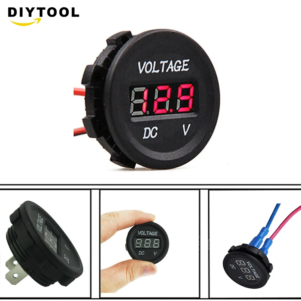 Водонепроницаемый авто автомобиль лодка мотоцикл DC12v-24v LED Панель Мини цифровой