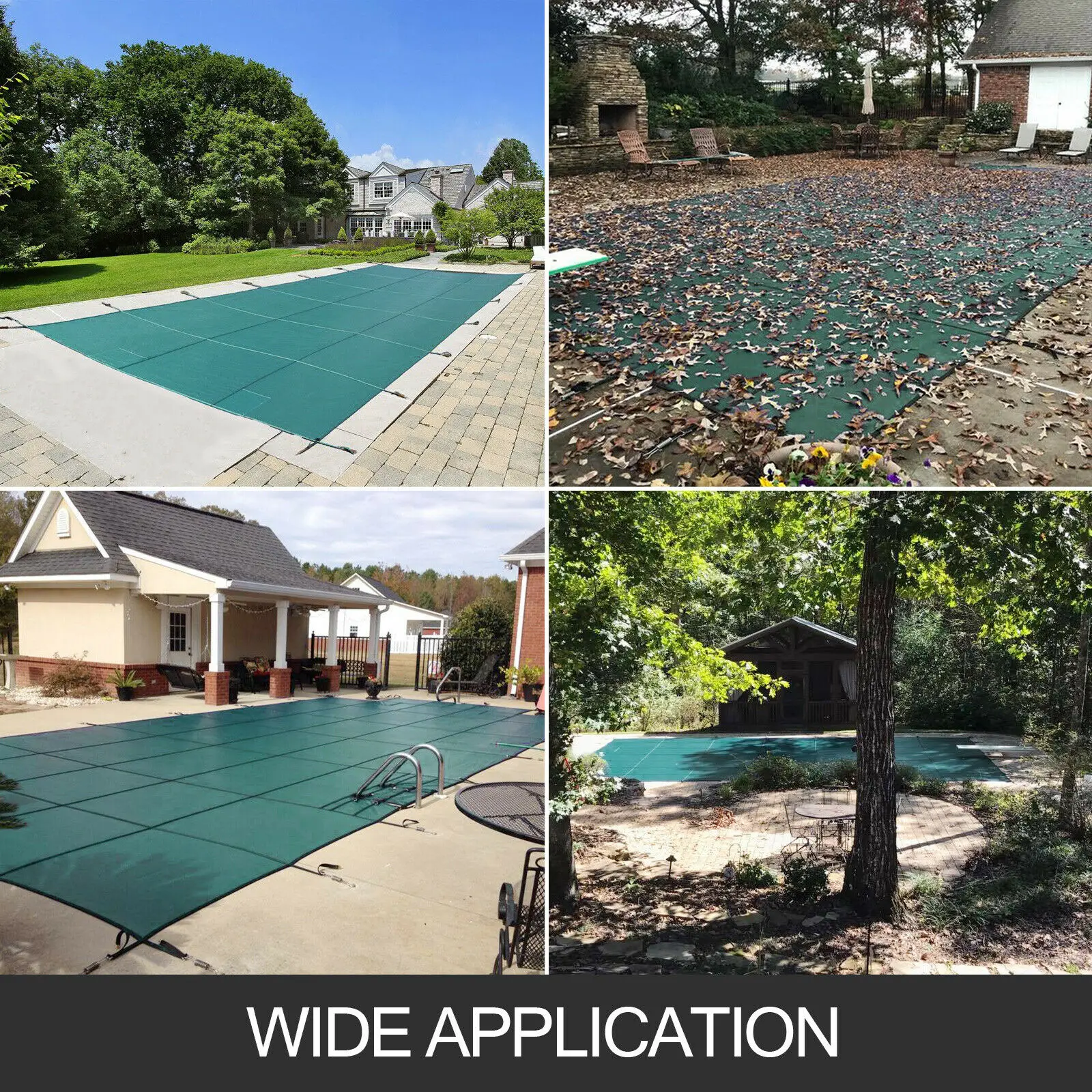 14X26 футов W/покрытие для бассейнов шаг прямоугольная безопасность зеленая зима