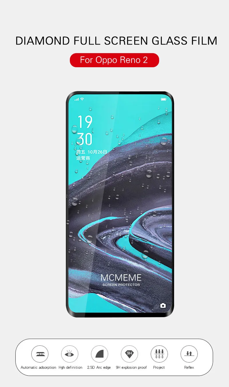 Для Oppo Reno 2/Z/F стеклянная Защитная пленка для полного покрытия для Oppo Reno2 Reno2Z Reno2F закаленное защитное стекло
